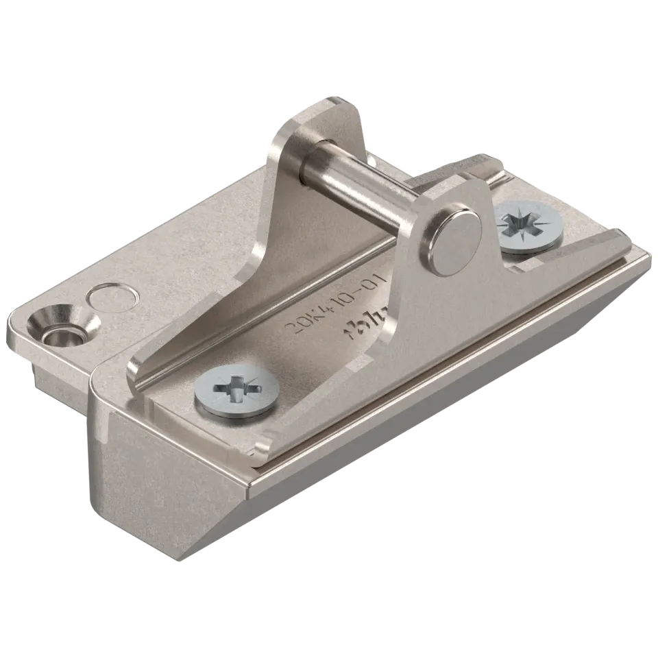 AVENTOS HK-XS малий поворотний механізм, кріплення фасаду для вузьких алюмінієвих рамок, через прикручування, нікельована