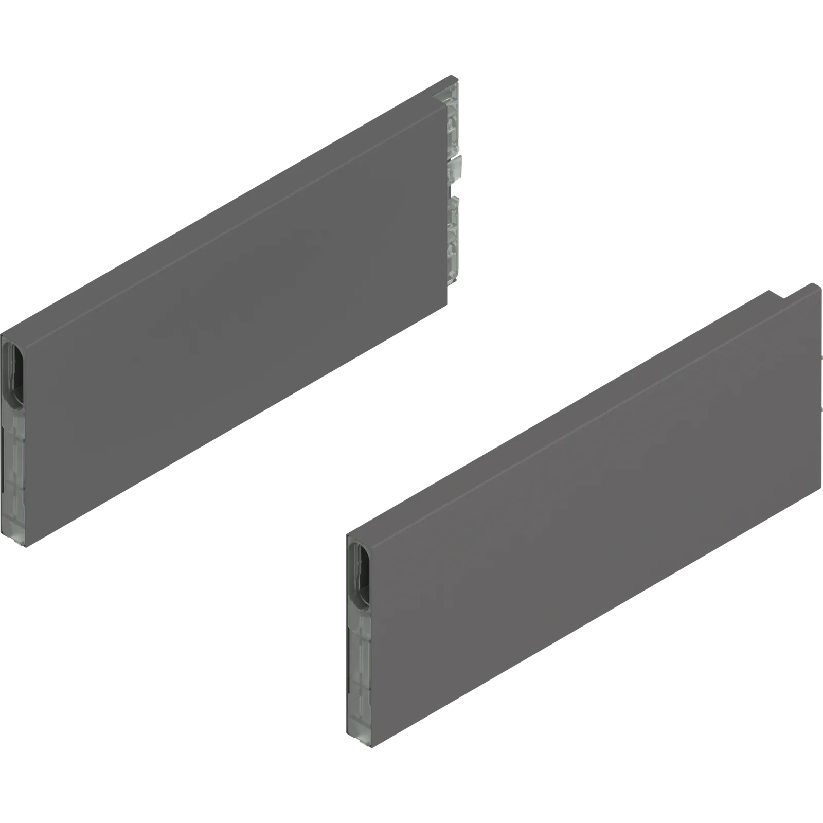 MERIVOBOX BOXCAP, НД=270 мм, висота E, лівий/правий, сірий "оріон" матовий
