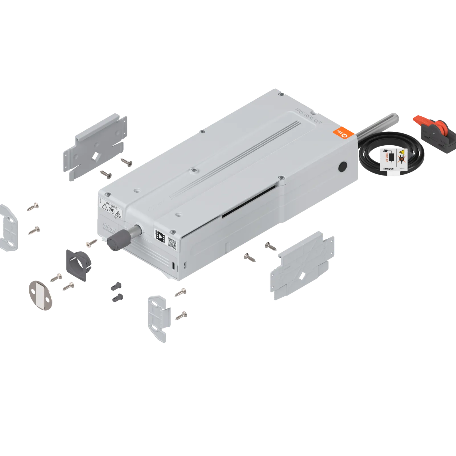 SERVO-DRIVE flex привід для холодильників, морозильних камер і посудомийних машин, комплект (привід + комплектуючі), R7035 світло-сірий