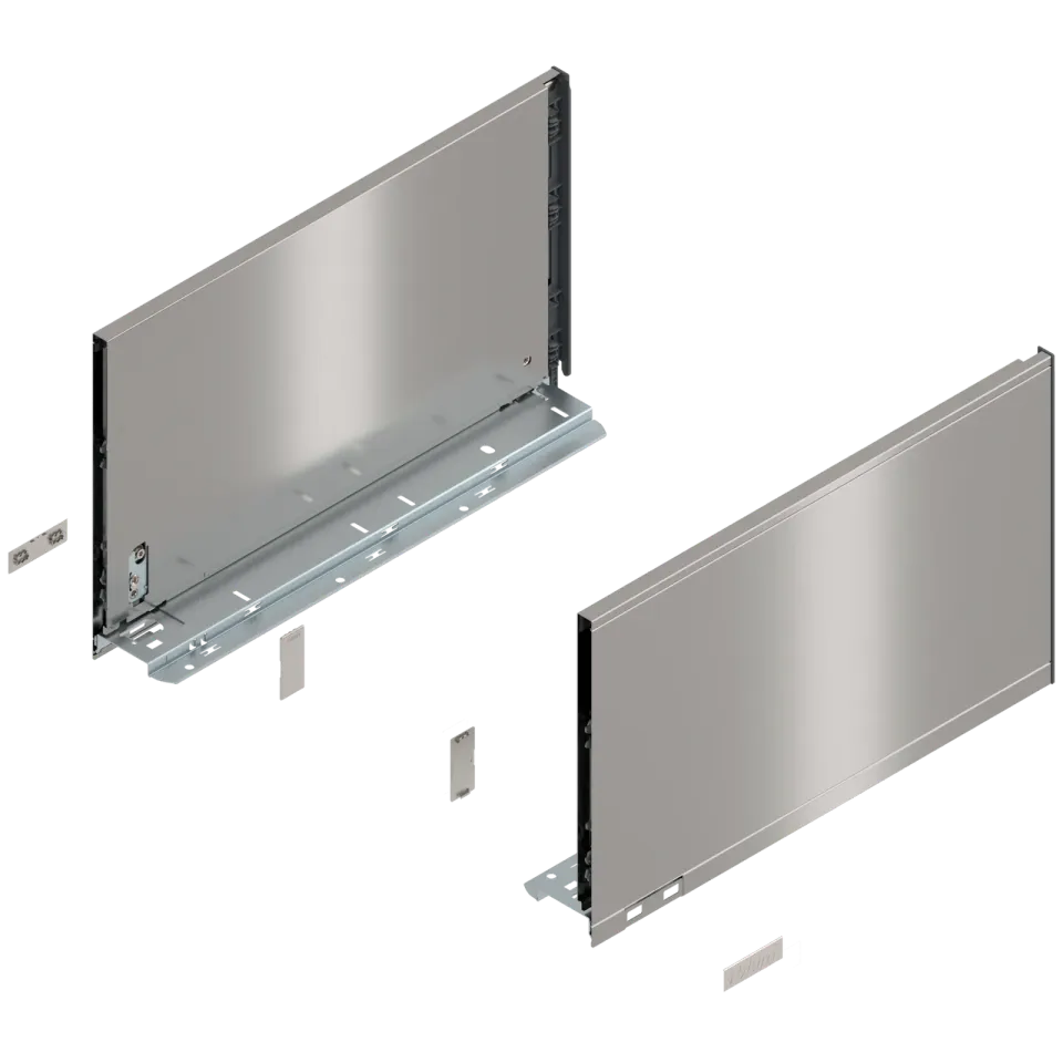 LEGRABOX царга, висота F (241 мм), НД=400 мм, ліва/права, LEGRABOX pure, нерж. сталь шліфована, лакована