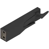 CABLOXX Замок, Комплект (Висувна система, фасад, заглушка), терра-чорний матовий - 1