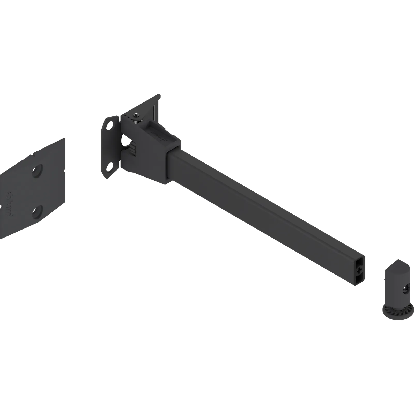 REVEGO duo, комплект нижнього упору з роликом, чорний