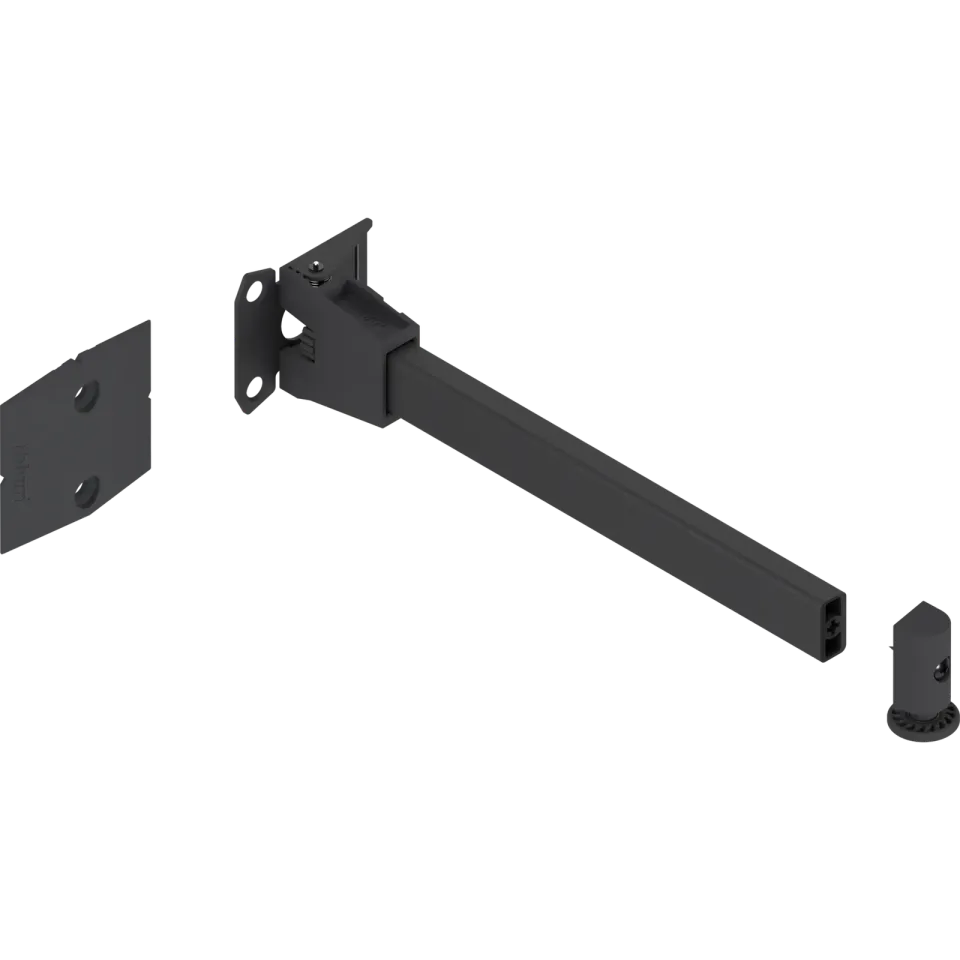 REVEGO duo, комплект нижнього упору з роликом, чорний