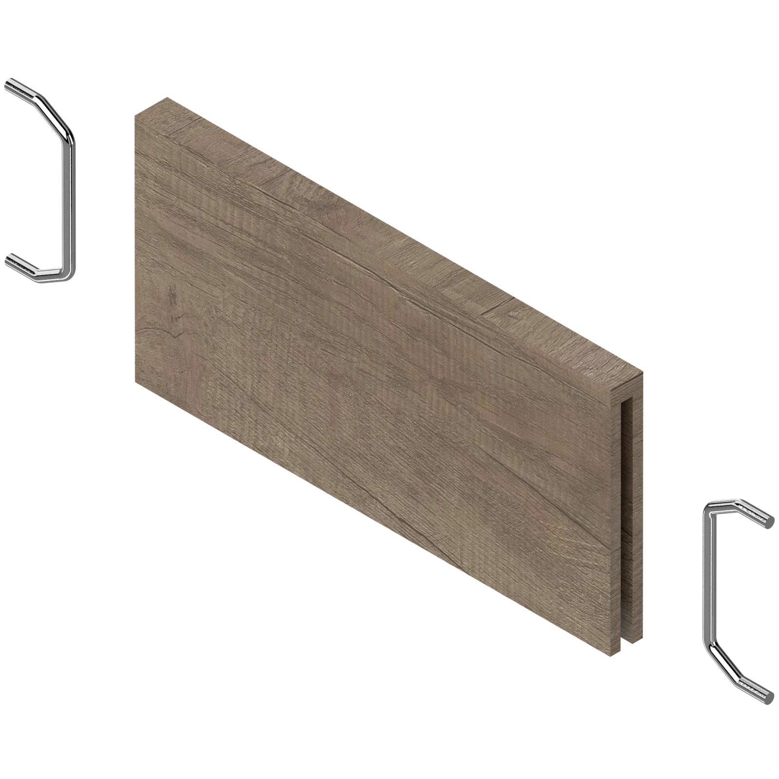 AMBIA-LINE поперечний розділювач, шухляда, для LEGRABOX/MERIVOBOX (ZC7SXXXRH1), декор під дерево, дуб Небраска, сірий ST10