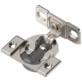 Завіса COMPACT BLUMOTION, 1 3/8" або більший", 107°, з пружиною, опорна планка: на саморізи, Кріплення чашки: під саморізи, нікельована - 1