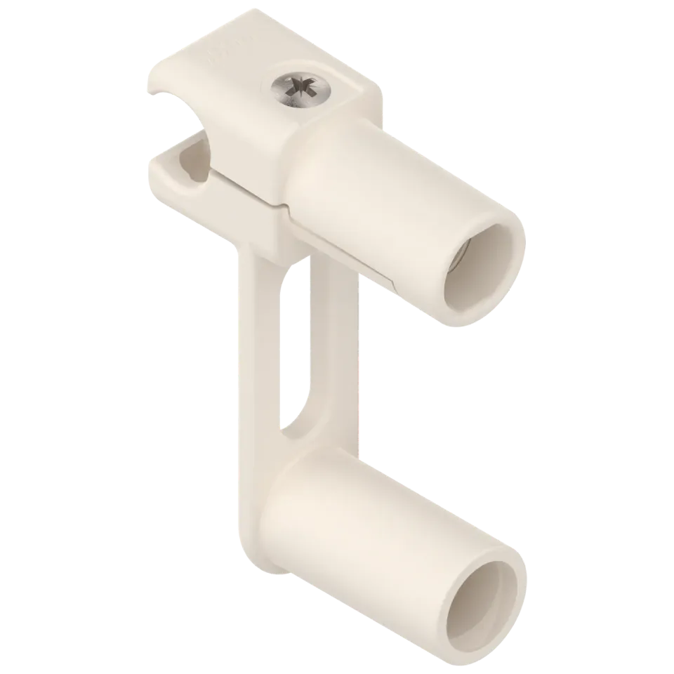 ORGA-LINE тримач поперечного релінга подвійний, R9001 вершково-білий