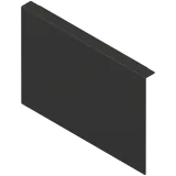 AMBIA-LINE адаптер для кріплення до задньої стінки із ДСП, для LEGRABOX/MERIVOBOX шухляда висота C, сталь, чорний карбон матовий