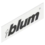 LEGRABOX Елемент брендування, прямокутна, симетрична, з написом (blum), білий шовк матовий