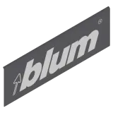 LEGRABOX Елемент брендування, прямокутна, симетрична, з написом (blum), сірий "оріон" матовий
