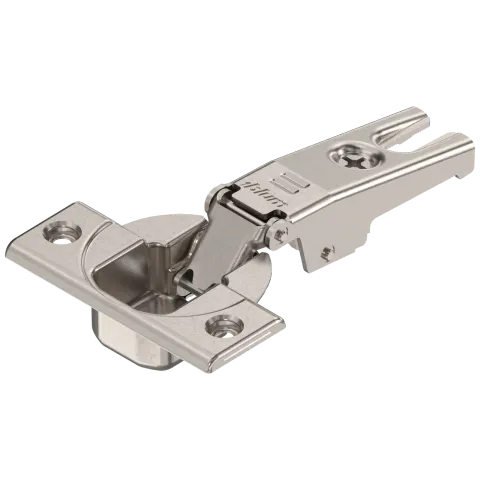 MODUL завіса зсувних дверей холодильника 95°, накладна, Кріплення чашки: під саморізи, нікельована