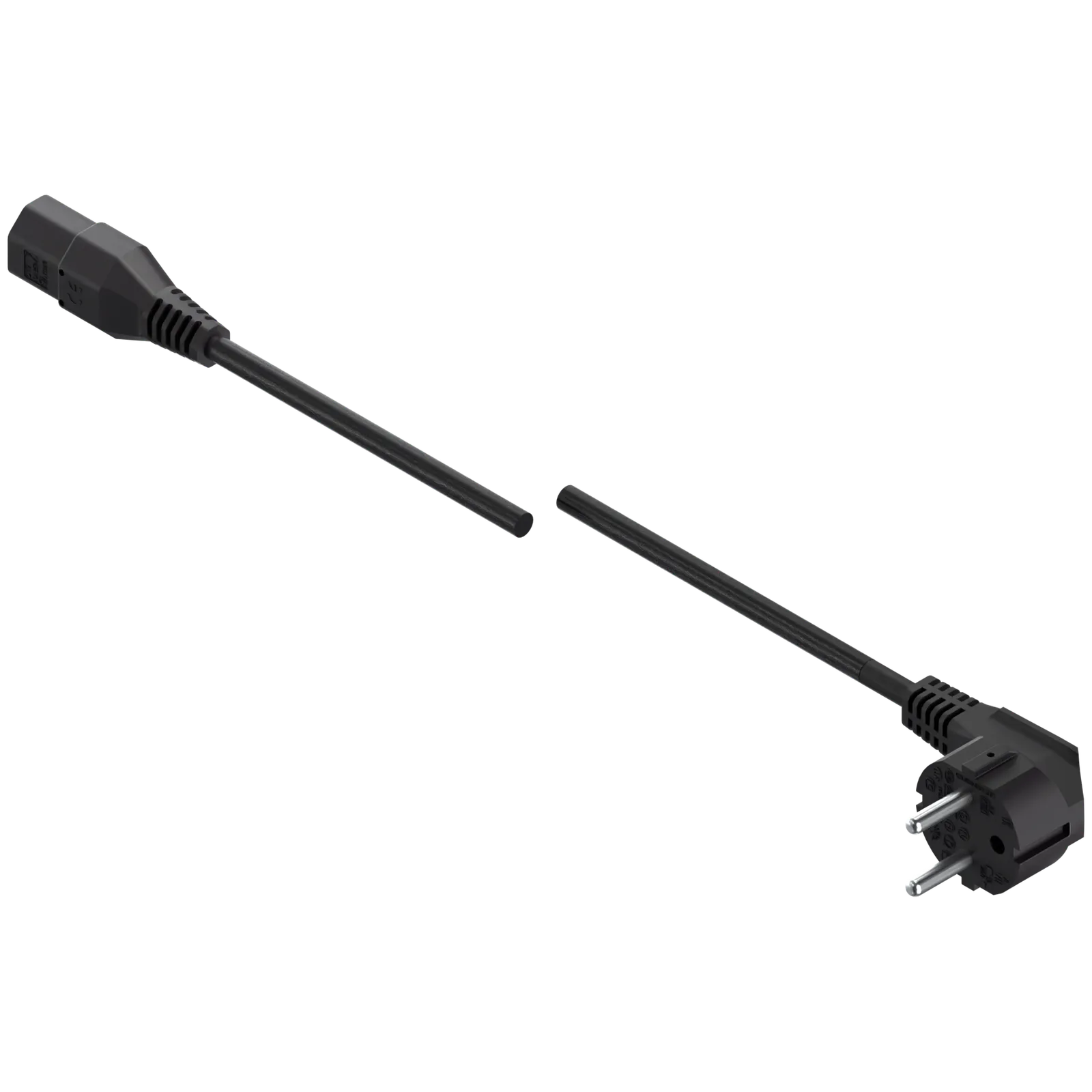 Мережевий кабель для EASYSTICK, Європа, крім Великобританії, 2 м, чорний