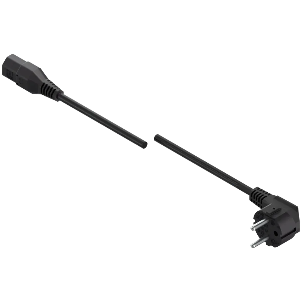 Мережевий кабель для EASYSTICK, Європа, крім Великобританії, 2 м, чорний