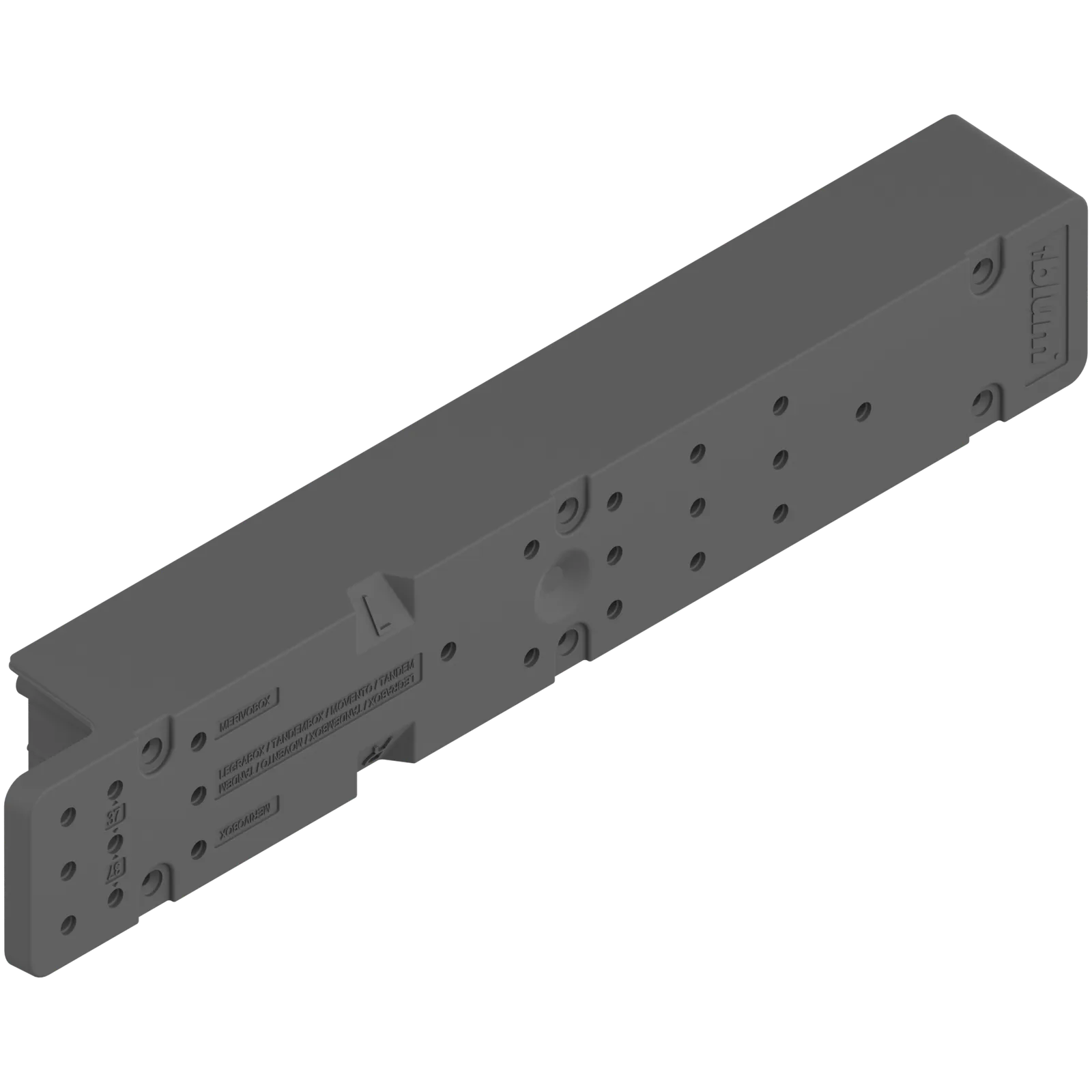 SPACE STEP Дистанційна рейка, пластмаса, сірий "оріон" матовий - 2