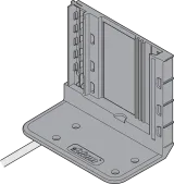 Кутник-тримач SERVO-DRIVE, пластмаса / нержавіюча сталь подвійний, з кабелем (відступ кабелю 800 мм), R737 темно сірий/оцинк. - 2