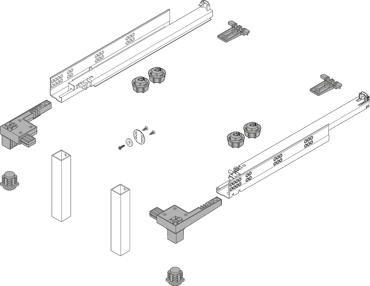 SPACE STEP Комплект, пластмаса / сталь, НД=460 мм, сірий "оріон" матовий - 2