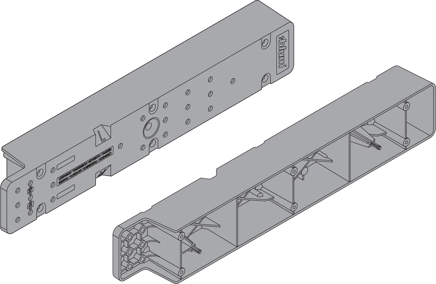 SPACE STEP Дистанційна рейка, пластмаса, сірий "оріон" матовий - 3