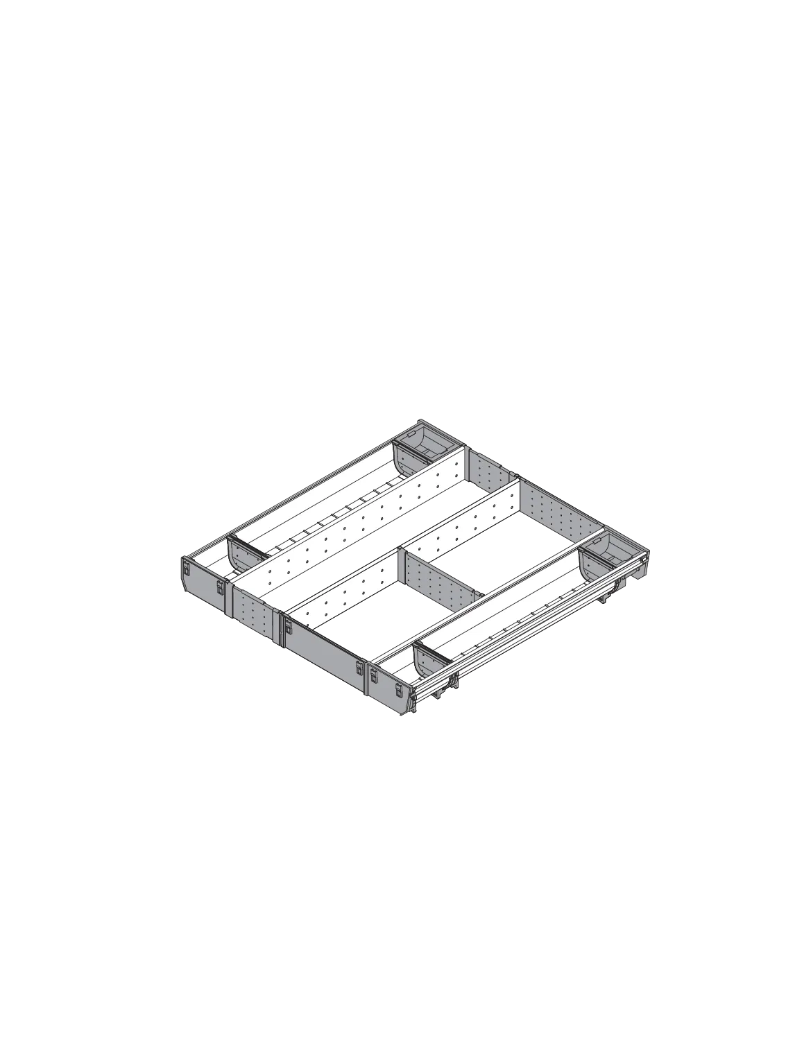 ORGA-LINE комбінований набір (повне заповнення), TANDEMBOX шухляда, НД=550 мм, ШК=600 мм, нержавіюча шліфована/темно сірий - 2