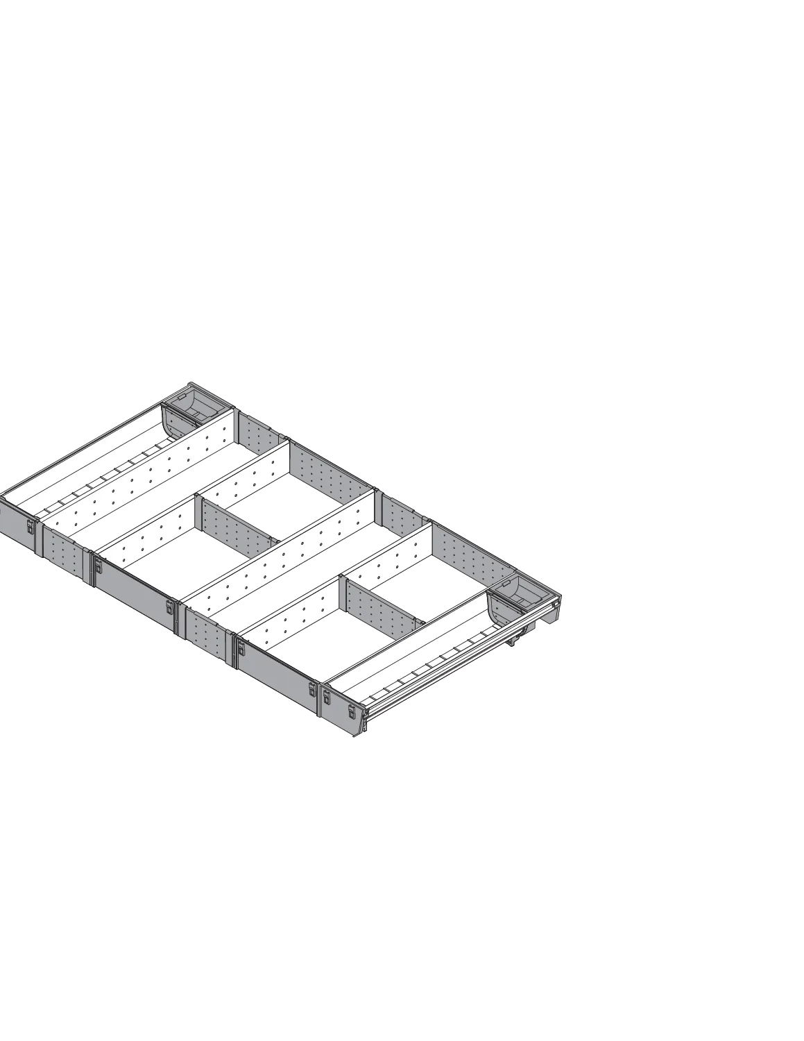 ORGA-LINE комбінований набір (повне заповнення), TANDEMBOX шухляда, НД=450 мм, ШК=900 мм, нержавіюча шліфована/темно сірий - 2