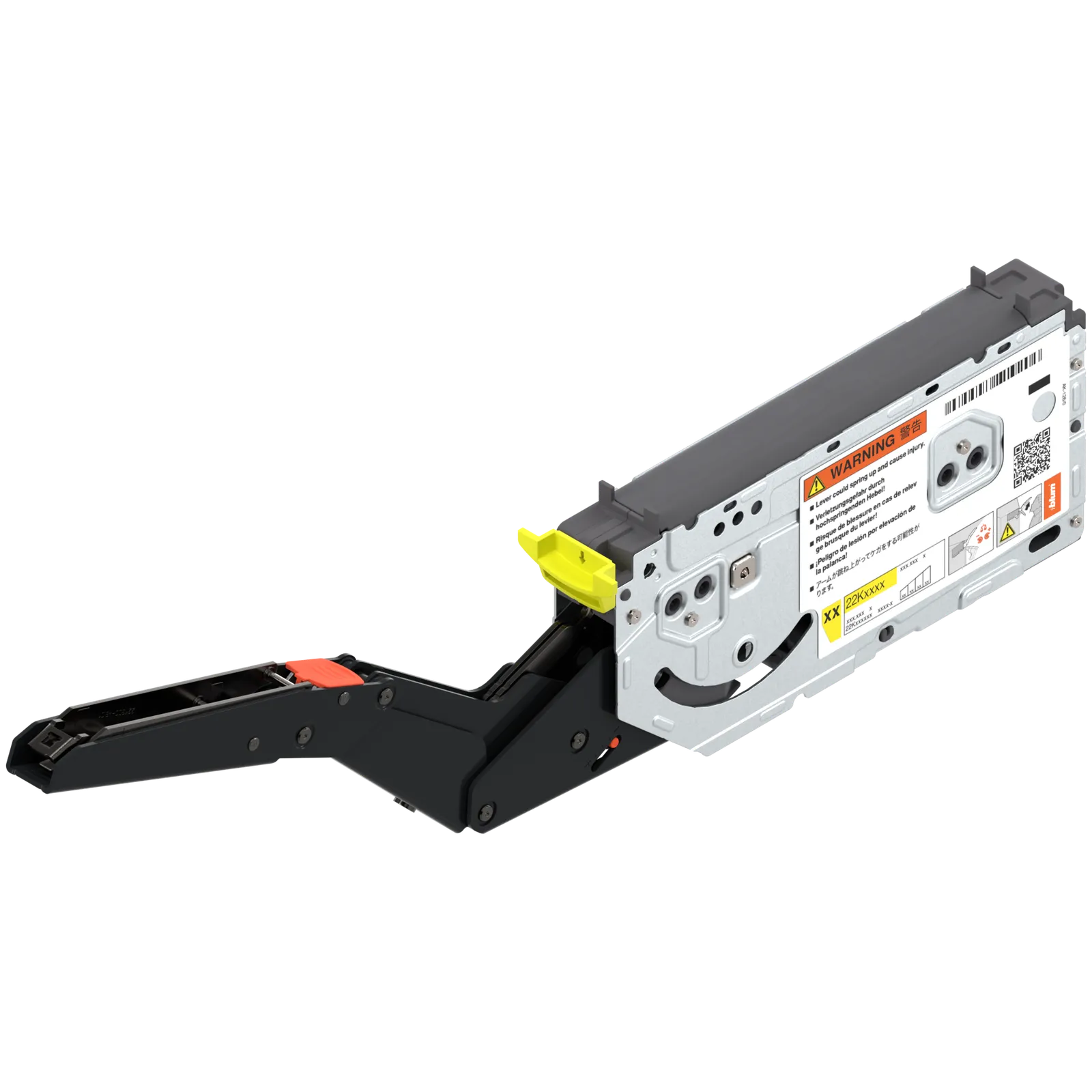 AVENTOS HK top – поворотний підіймач, силовий механізм, коеф.пот.=420-1610 (на 2 шт.), на саморізи, для можливість використання із SERVO-DRIVE, екліпс чорний