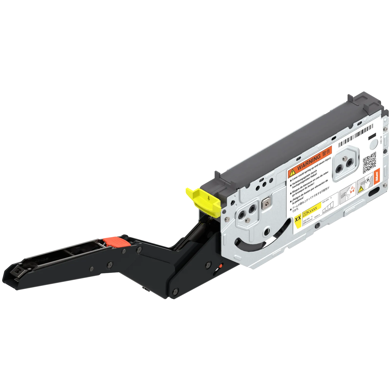 AVENTOS HK top – поворотний підіймач, силовий механізм, коеф.пот.=930-2800 (на 2 шт.), на саморізи, для можливість використання із SERVO-DRIVE, екліпс чорний