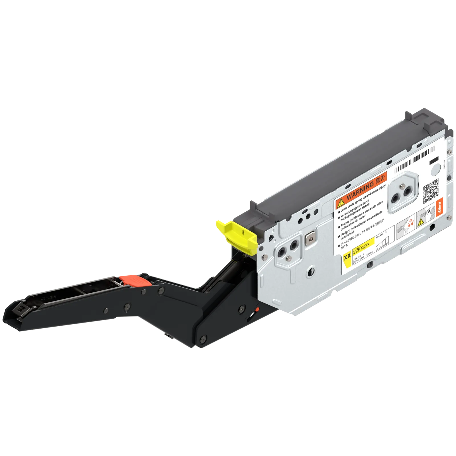 AVENTOS HK top – поворотний підіймач, силовий механізм, коеф.пот.=930-2800 (на 2 шт.), на саморізи, для TIP-ON, екліпс чорний - 2