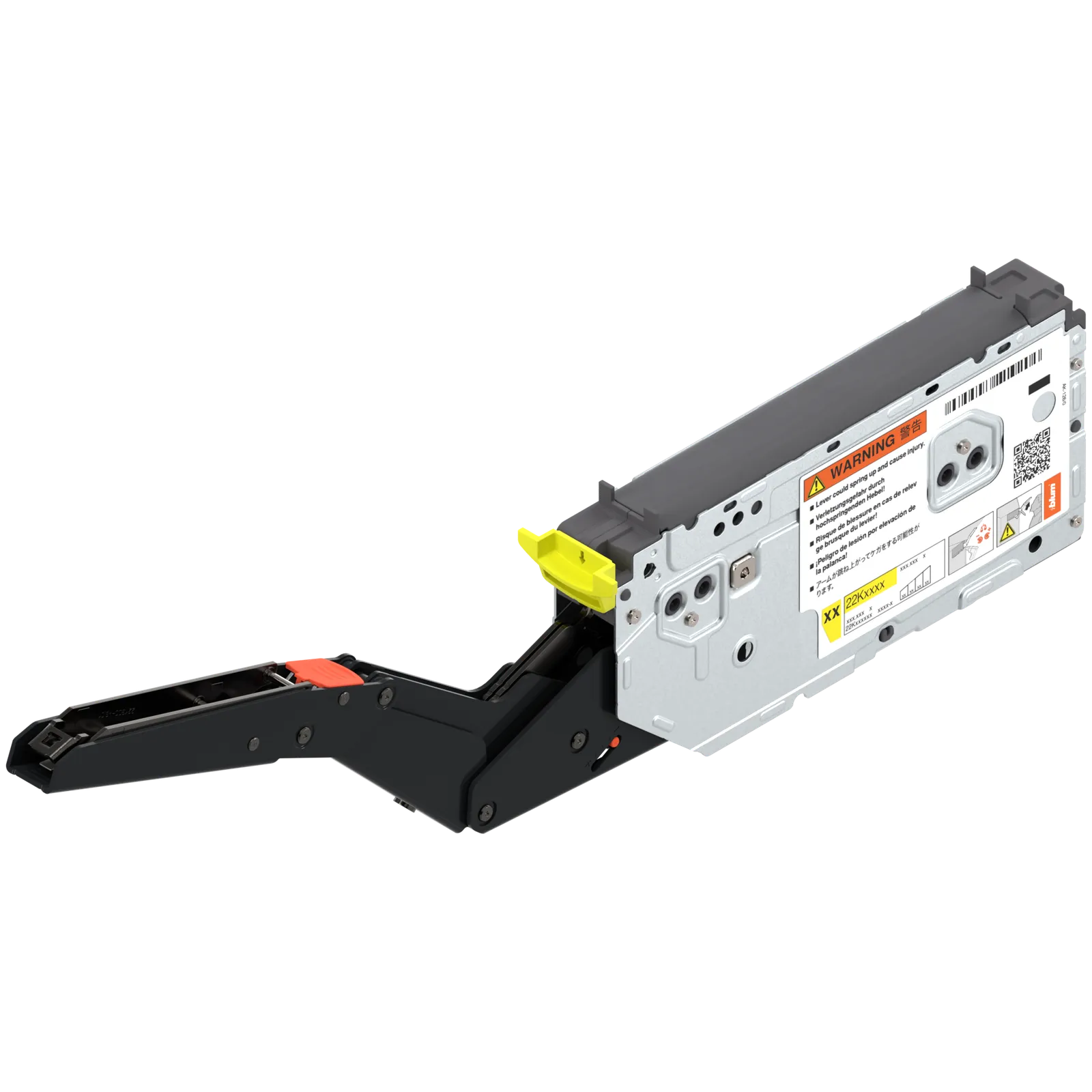 AVENTOS HK top – поворотний підіймач, силовий механізм, коеф.пот.=420-1610 (на 2 шт.), на саморізи, для TIP-ON, екліпс чорний