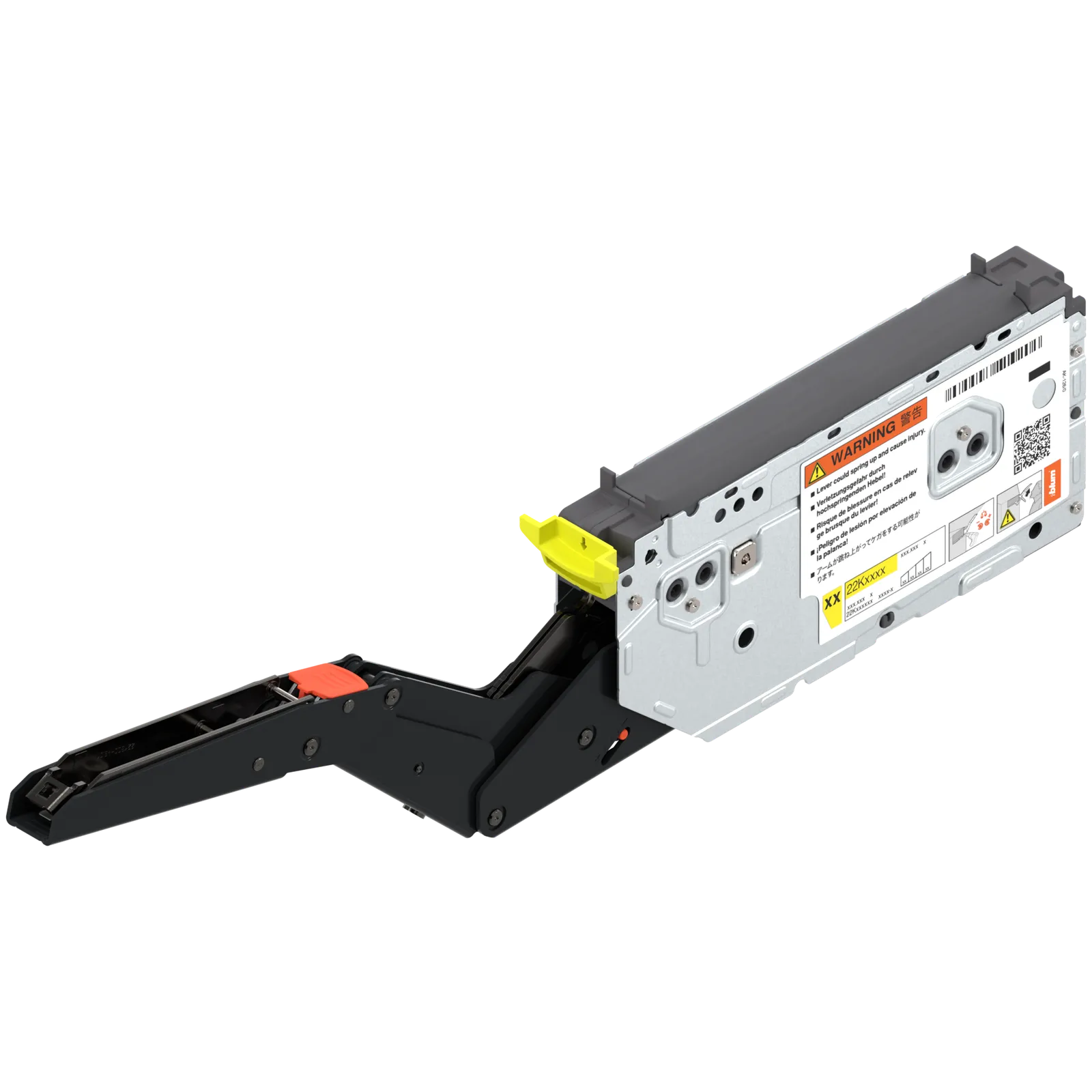 AVENTOS HK top – поворотний підіймач, силовий механізм, коеф.пот.=1730-5200 (на 2 шт.), на саморізи, для TIP-ON, екліпс чорний - 2