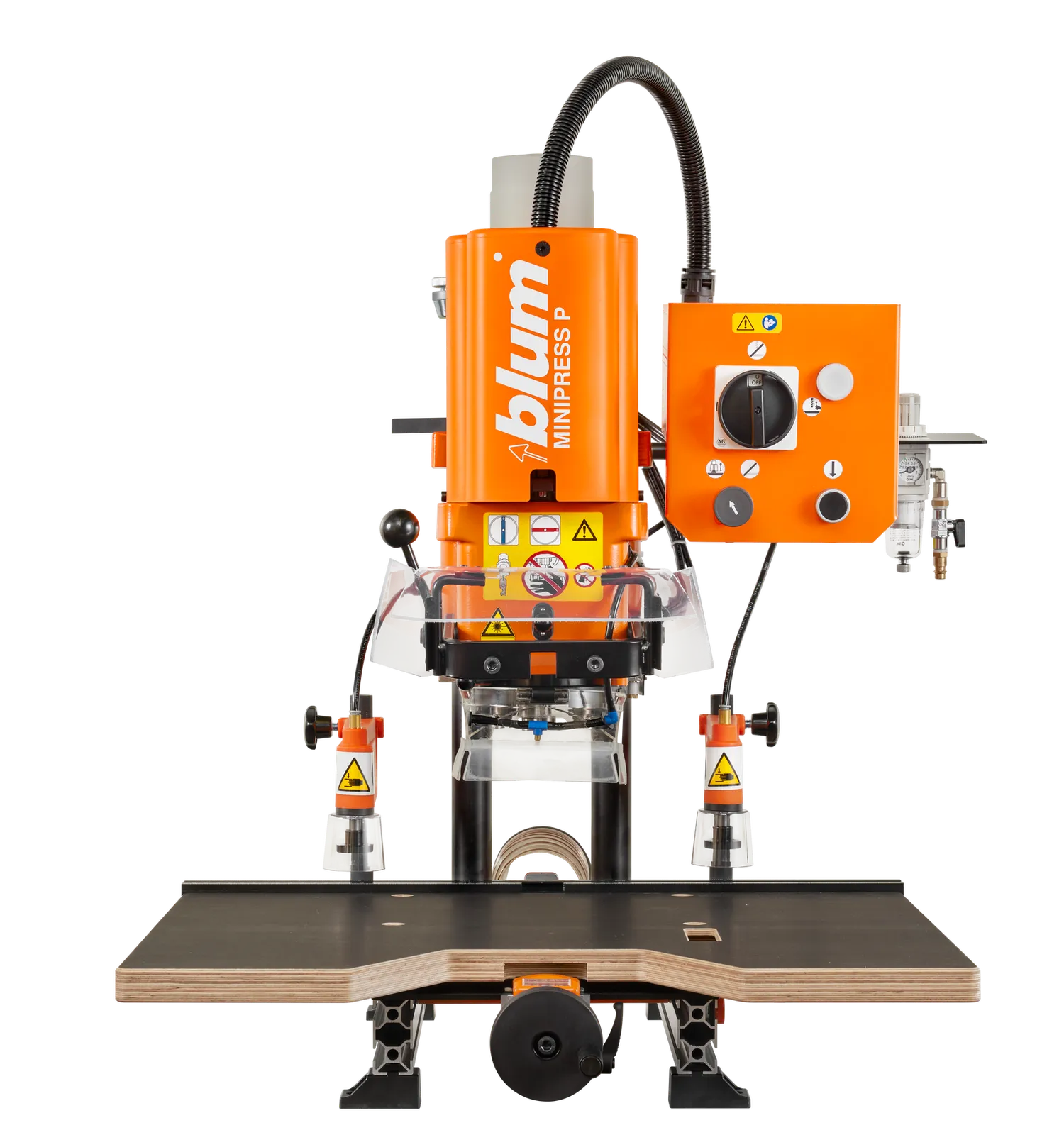 MINIPRESS P - Свердлильно-присадний верстат, вертикальне засвердлювання, 230 В / 50 гц, З’єднання витягувача 100/50 мм, оранжевий