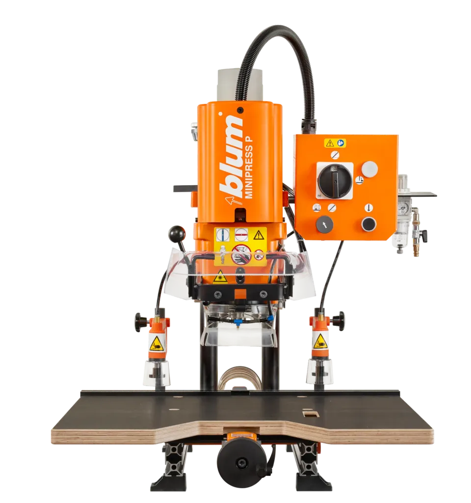 MINIPRESS P - Свердлильно-присадний верстат, вертикальне засвердлювання, 230 В / 50 гц, З’єднання витягувача 100/50 мм, оранжевий