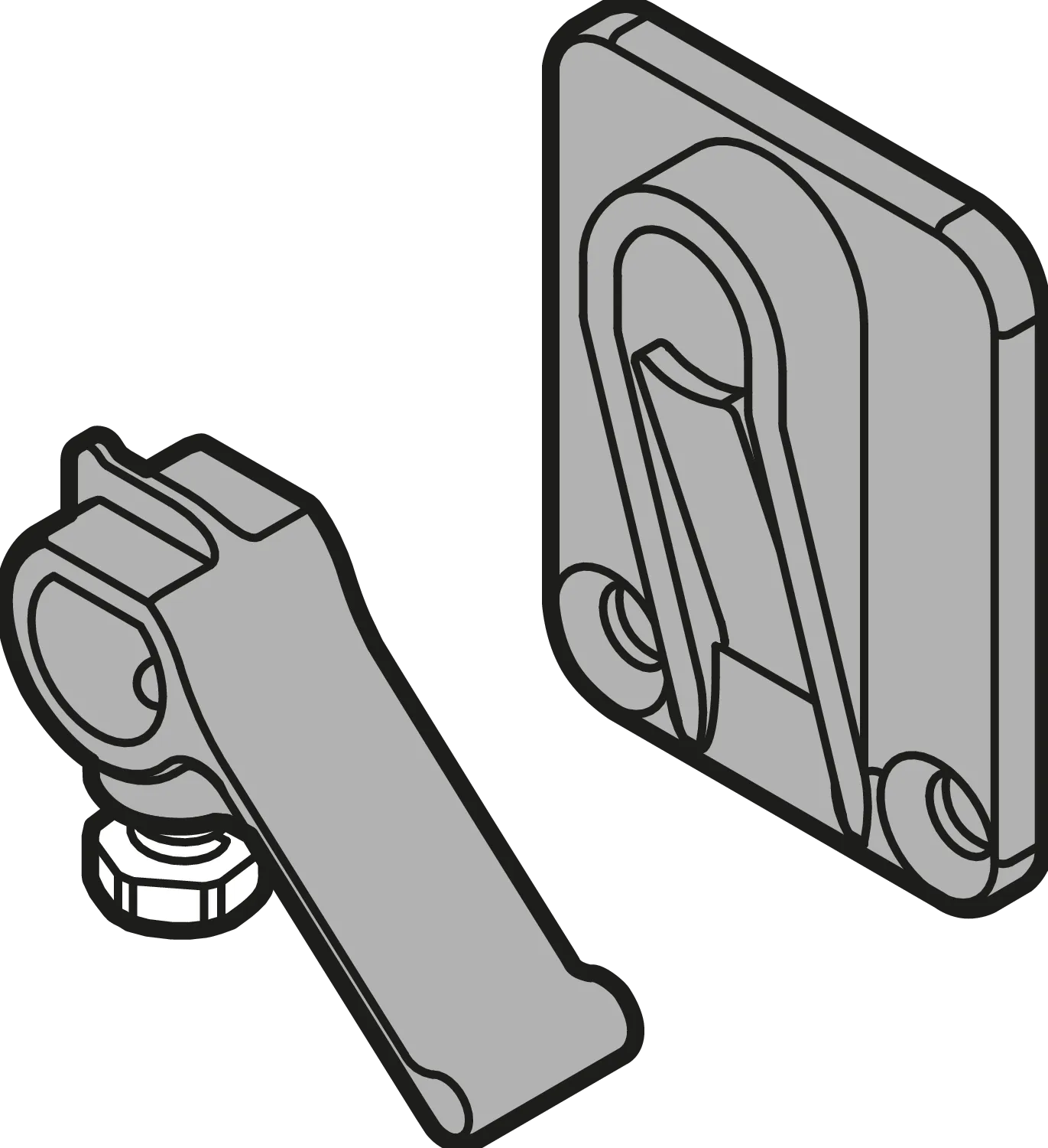 CABLOXX Синхронізація, Комплект (Тримач лівий/правий, 2 ричага), чорний - 2
